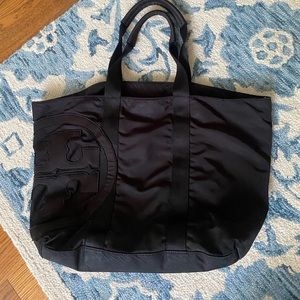 Black nylon Tory Burch tote